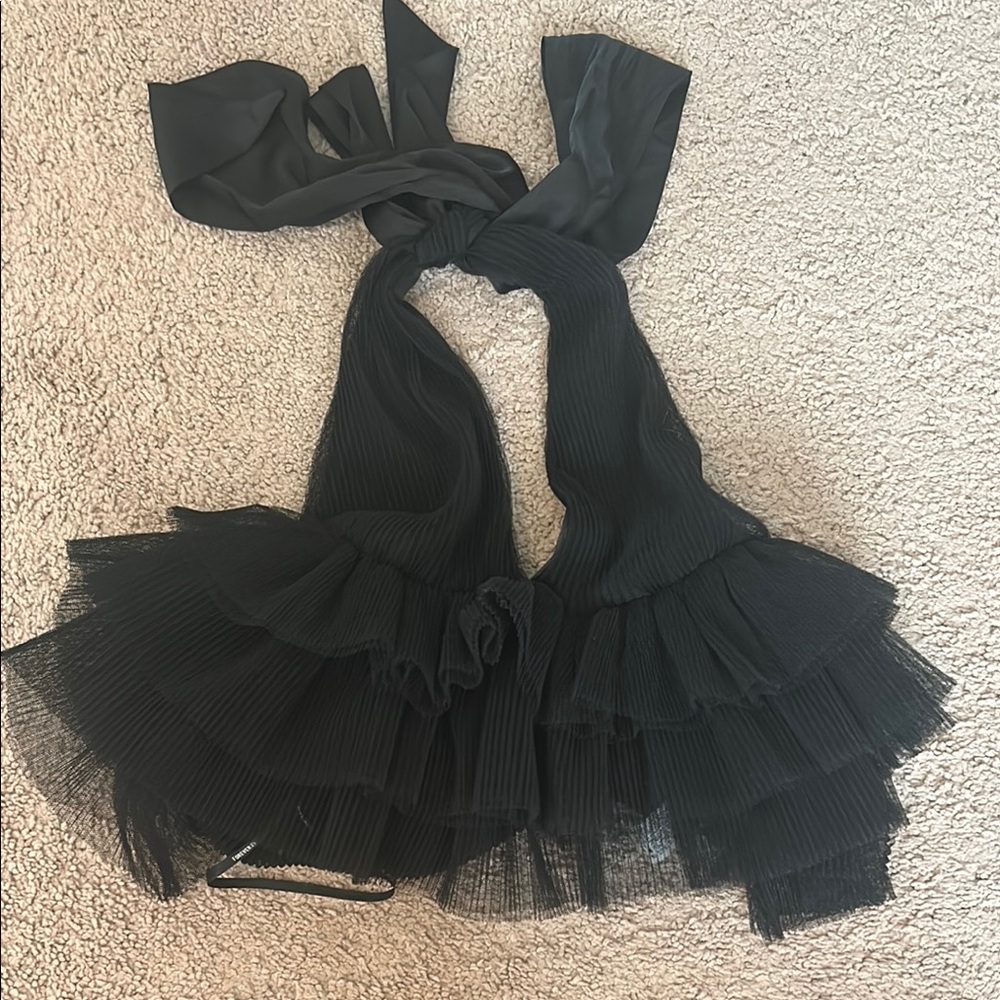 Elegant Black Ruffled top
